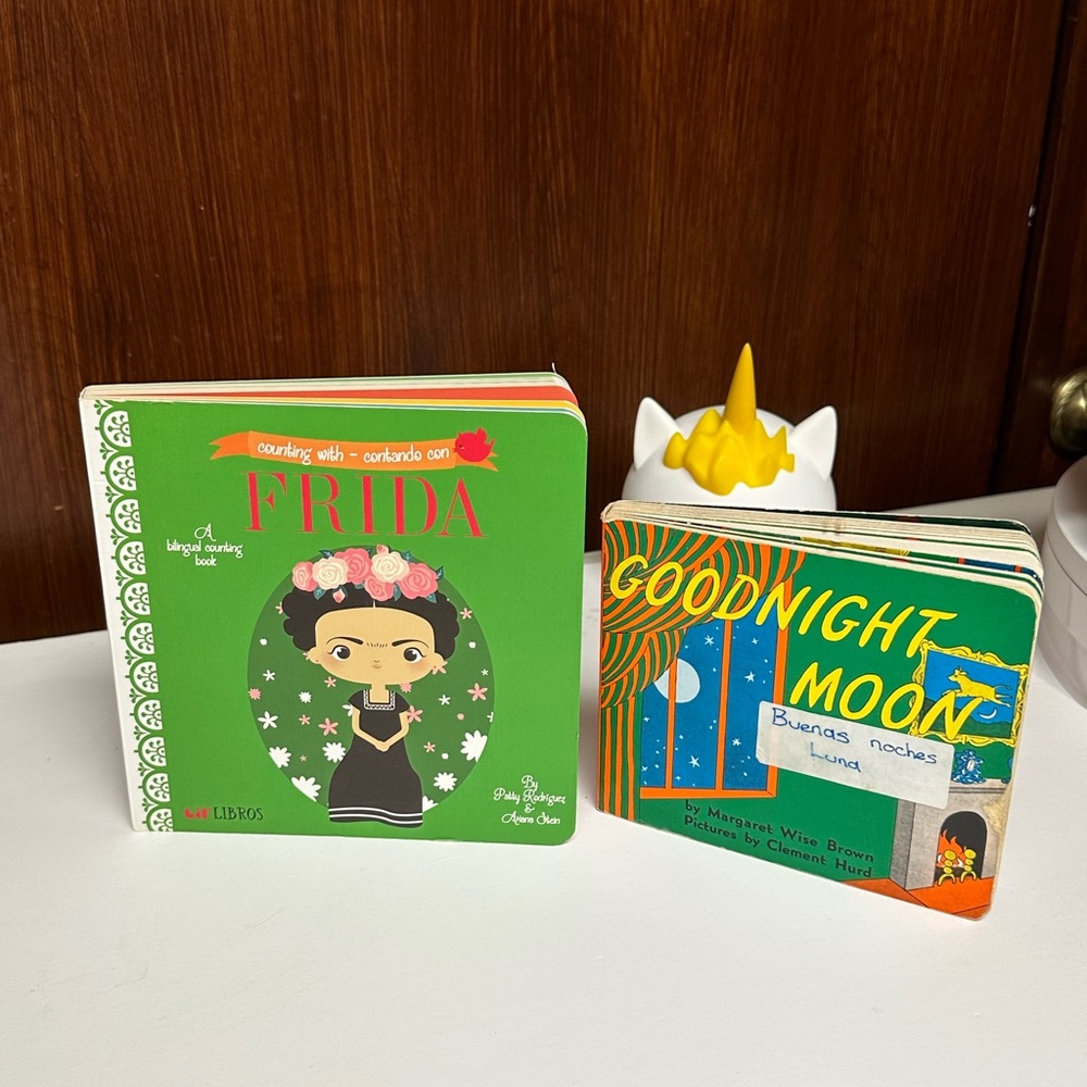 Bilingual English and Spanish Books Counting With Frida y buenas noches Luna